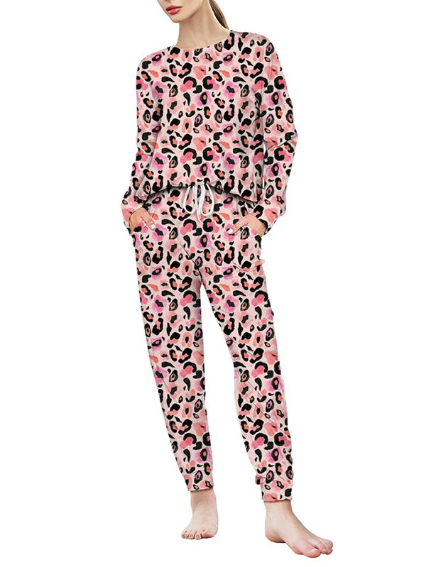 Women Tie Dye Long Sleeve Loungewear Christmas Tracksuit-elleschic