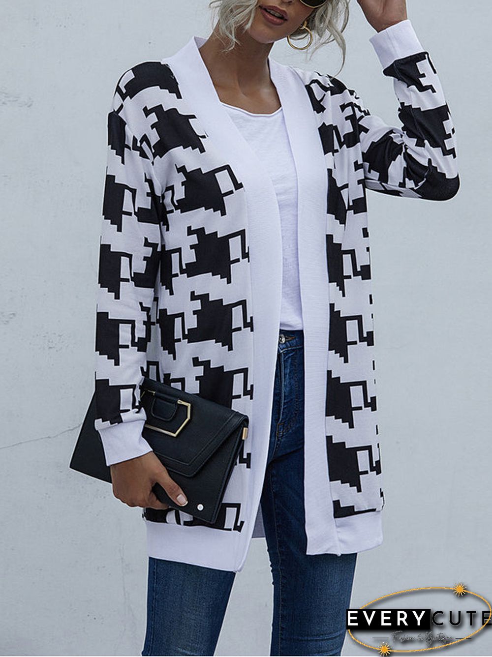 Open Front Cardigan Sweater Top