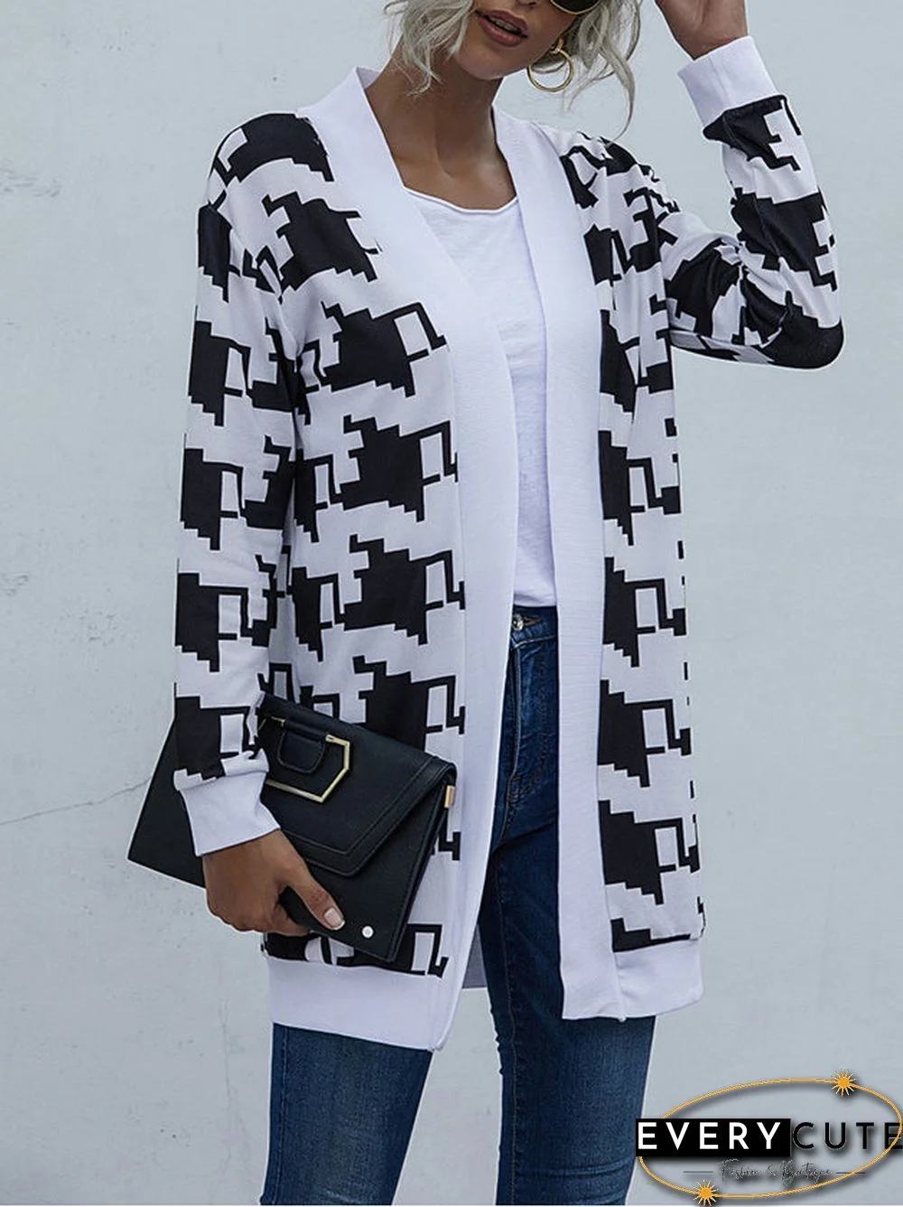 Open Front Cardigan Sweater Top