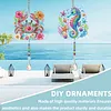 2pcs Crab and Seahorse DIY Acrylic Diamond Painting Wind Chime for Adult 5D Diamond Painting Suncatcher with Crystal Pendant Double Sided Hanging Diamonds Art Paint Ornament Gift for Home
