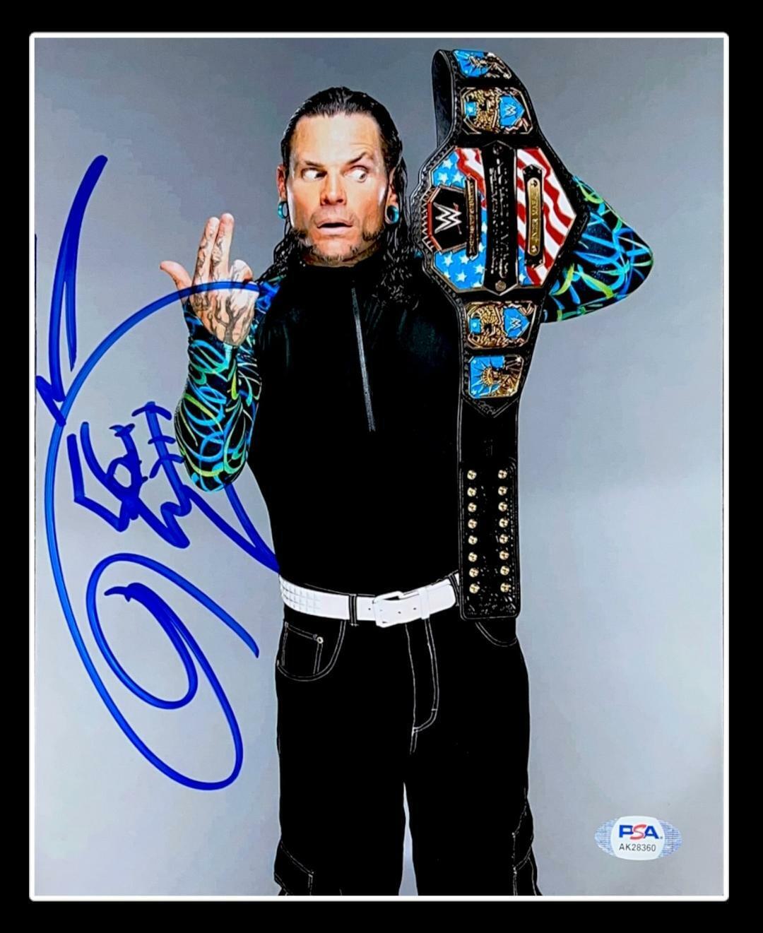 WWE JEFF HARDY HAND SIGNED AUTOGRAPHED 8X10 Photo Poster painting WITH PROOF AND PSA DNA COA 12