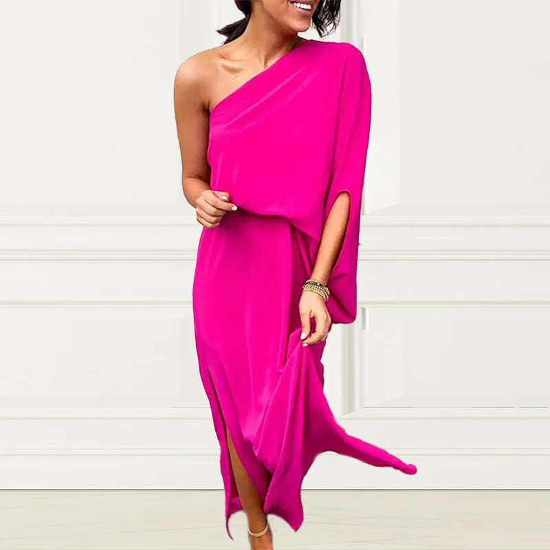 One-Shoulder Waist Dress