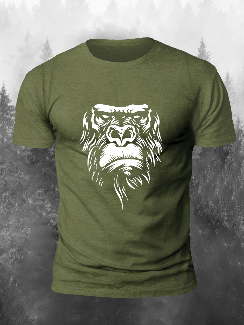 Men's Gorilla Print Short Sleeve T-Shirt