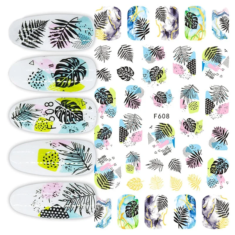 The New 3D Nail Sticker Cool English Letter Stickers For Nail Foil Love Heart Design Nails Accessories Fashion Manicures Sticker