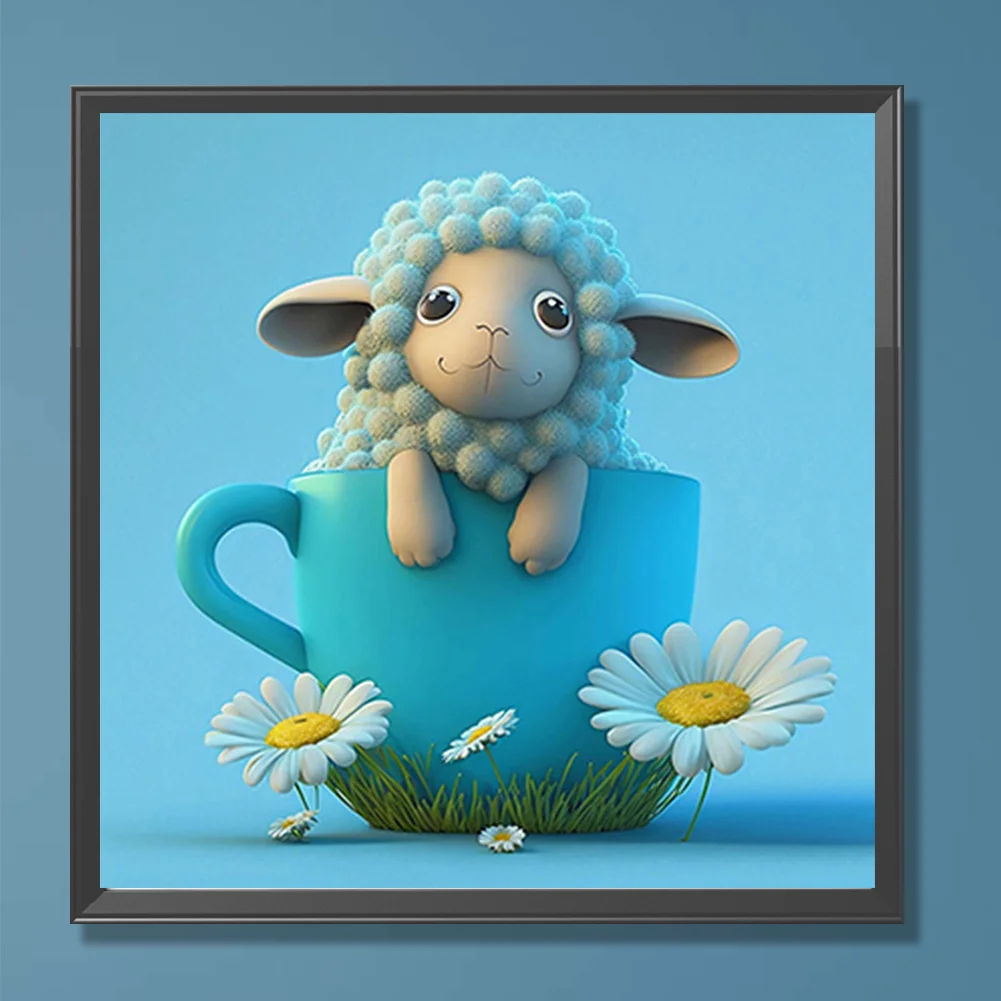 DIY Paint By Number 40*40cm - Sheep In A Cup
