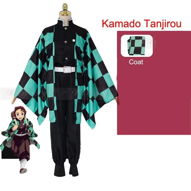 [Wetrose] In Stock Kid Costume Cosplay Children Size Coat Nezuko Tanjirou Zenitsu Agatsuma Giyuu Tsuyuri Obanai Tokitou Halloween