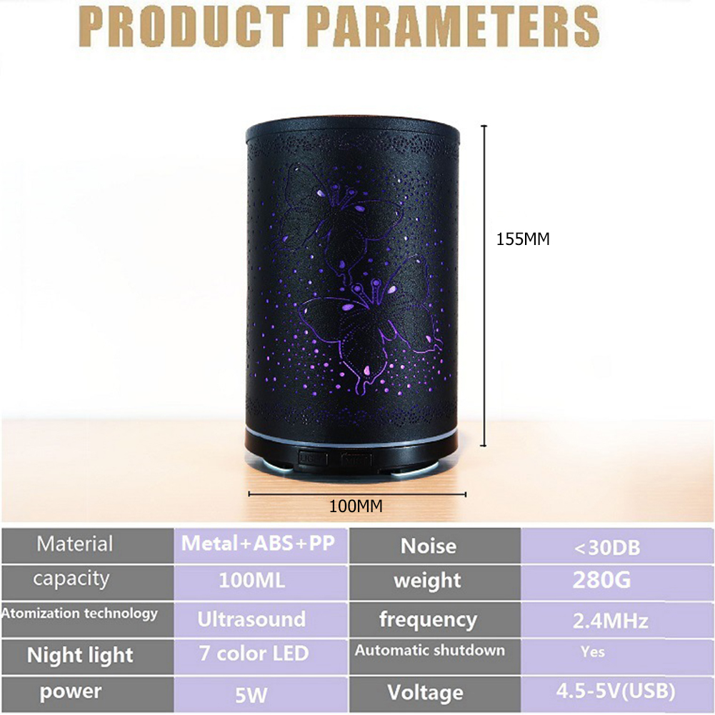 Hollow-out Humidifier Ultrasonic Mini Aroma Diffuser Home USB Night Lamp от Cesdeals WW