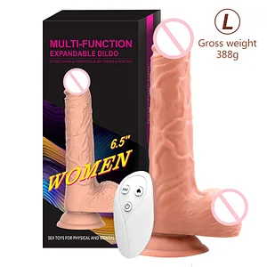 Wireless Remote Control Vibrating Dildo – Flexible, Heating, and Telescopic with Suction Cup