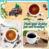 10pcs/set DIY Diamond Art Halloween Art Diamonds Coaster with Holder Kits (Christmas Car)