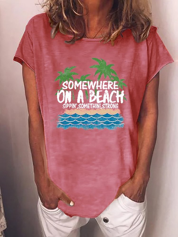 Bestdealfriday Somewhere On A Beach Tee