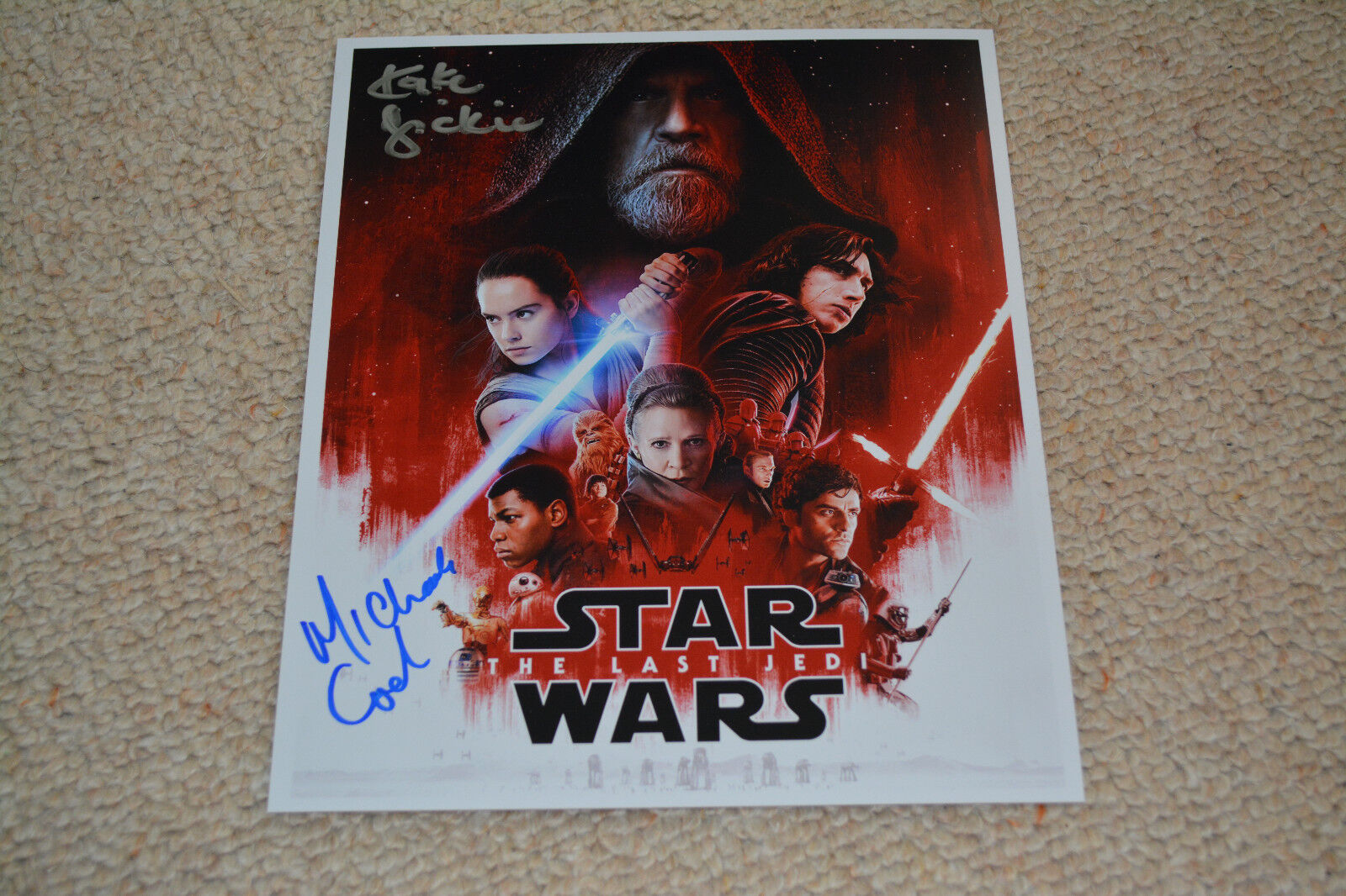 MICHAELA COEL & KATE DICKIE signed IP autograph 8x10 STAR WARS THE LAST JEDI