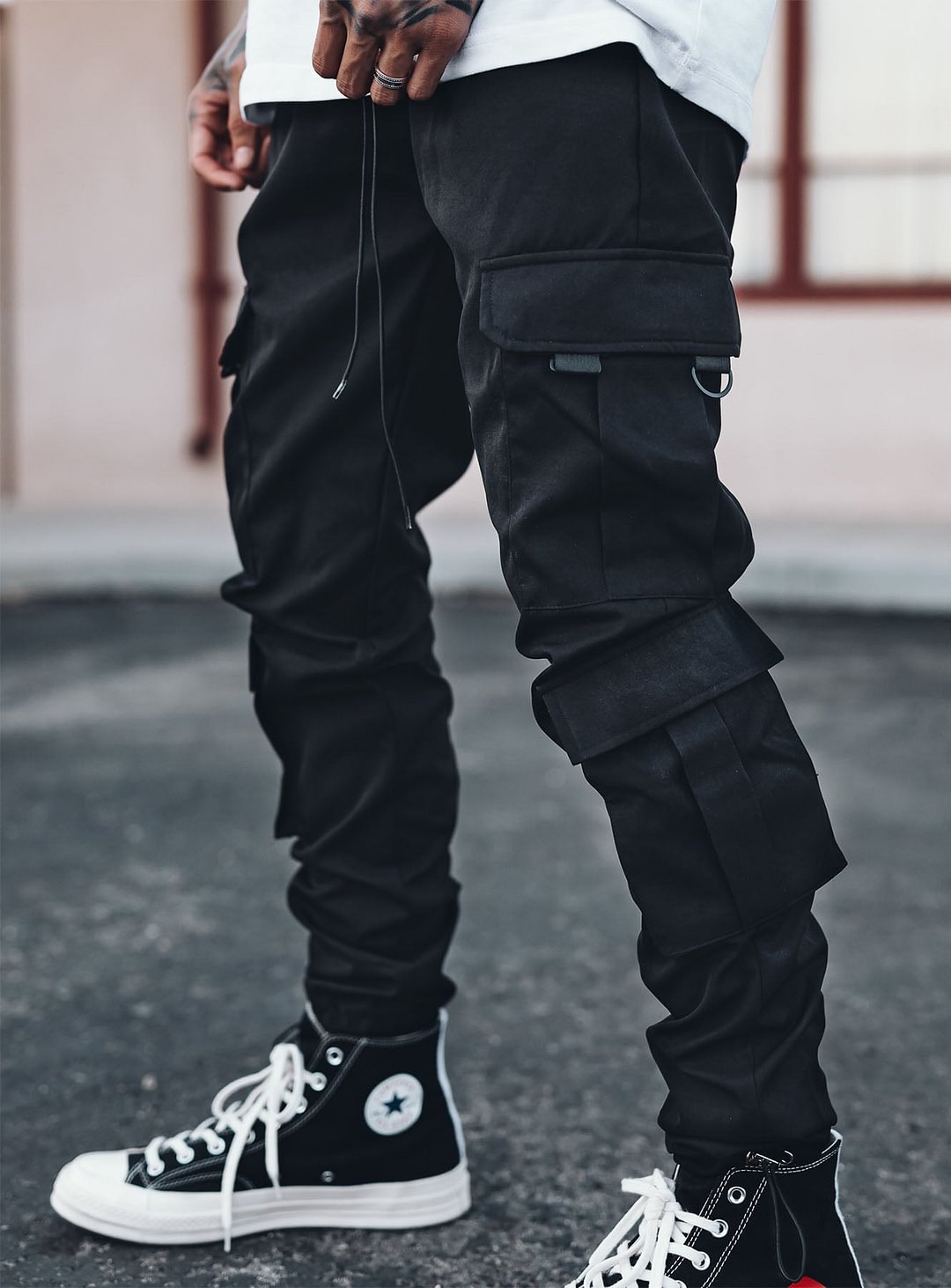 Utility Cargo Pants V10 in Black
