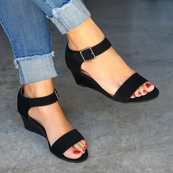 Daily Comfy Low Heel Wedge Sandals
