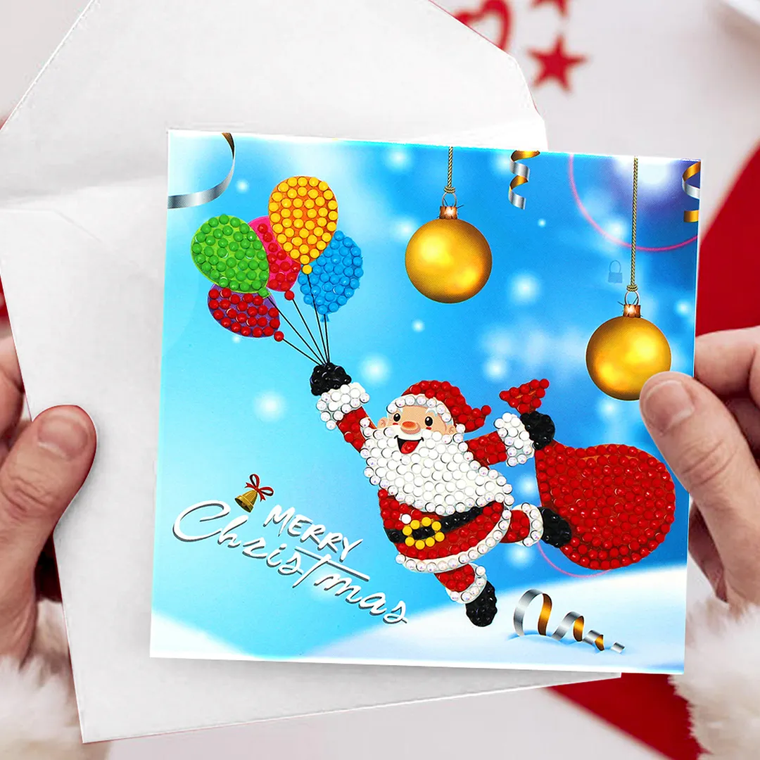 8PCS Winter Animals DIY Diamond Painting Greeting Card Kits with Envelopes Diamond Art Greeting Cards Diamond Art Cards Kits for Adults DIY Crafts Family Friend Gifts