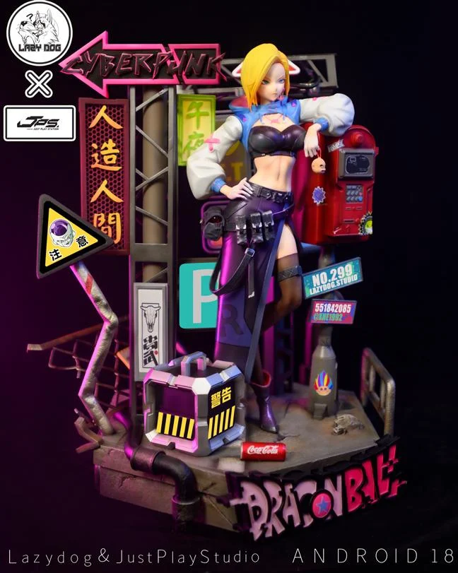 1/6 Scale Cyberpunk ver. Android #18 (Lazuli) - Dragon Ball Resin