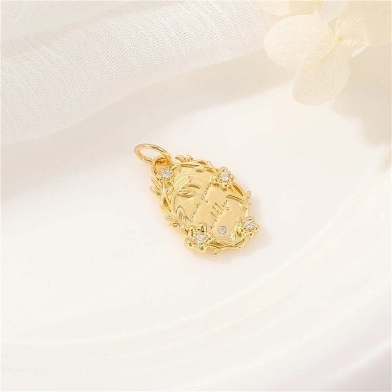 1 Piece Minimalist Geometric Copper Plating Inlay Pendant Jewelry Accessories