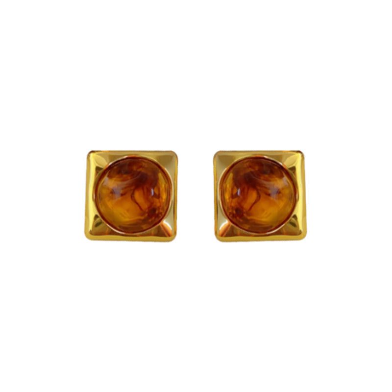 Luxurious Irregular Geometric Alloy Electroplating Earrings