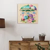 DIY Pearl Painting Flower Umbrella for Home Decor with Frame(25x25cm)