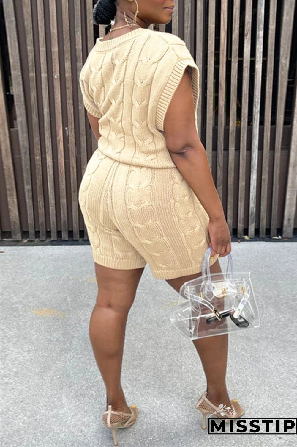 Black Fashion Casual Solid Patchwork V Neck Sleeveless Two Pieces