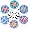 [Upgrade]6pcs/set DIY Diamond Painting Waterproof Case Classic Mandala Coaster Gift Decor Set