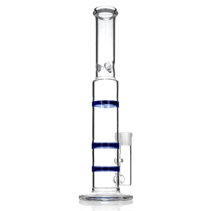 13.5" Tall  Glass Bong Three Honeycomb Dabber Heady Rig Recycler Bong