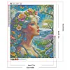 (Grande Taille) Flower girl-pleine peinture de diamant rond-50 * 60cm