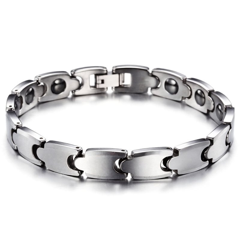 Women's Or Men's Unisex Personalised Tungsten Carbide 21cm Hologram Energy Bracelets Fashion Link Chain Bangle Jewelry Gifts For Mens And Womens