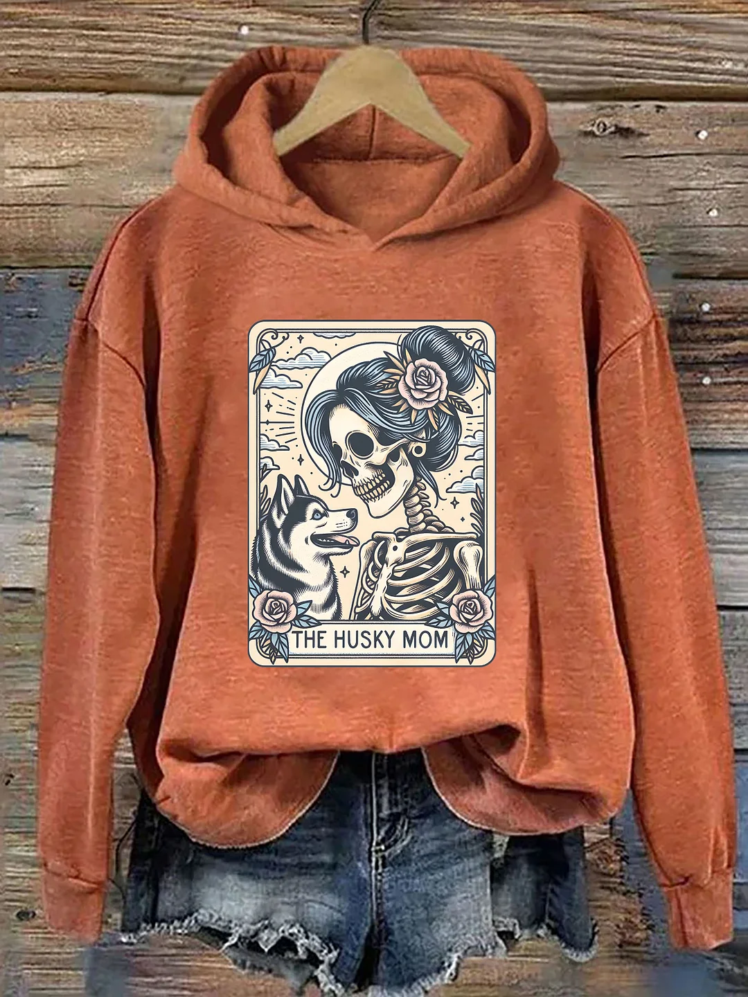 Siberian Husky Mom Tarot Card Hoodie