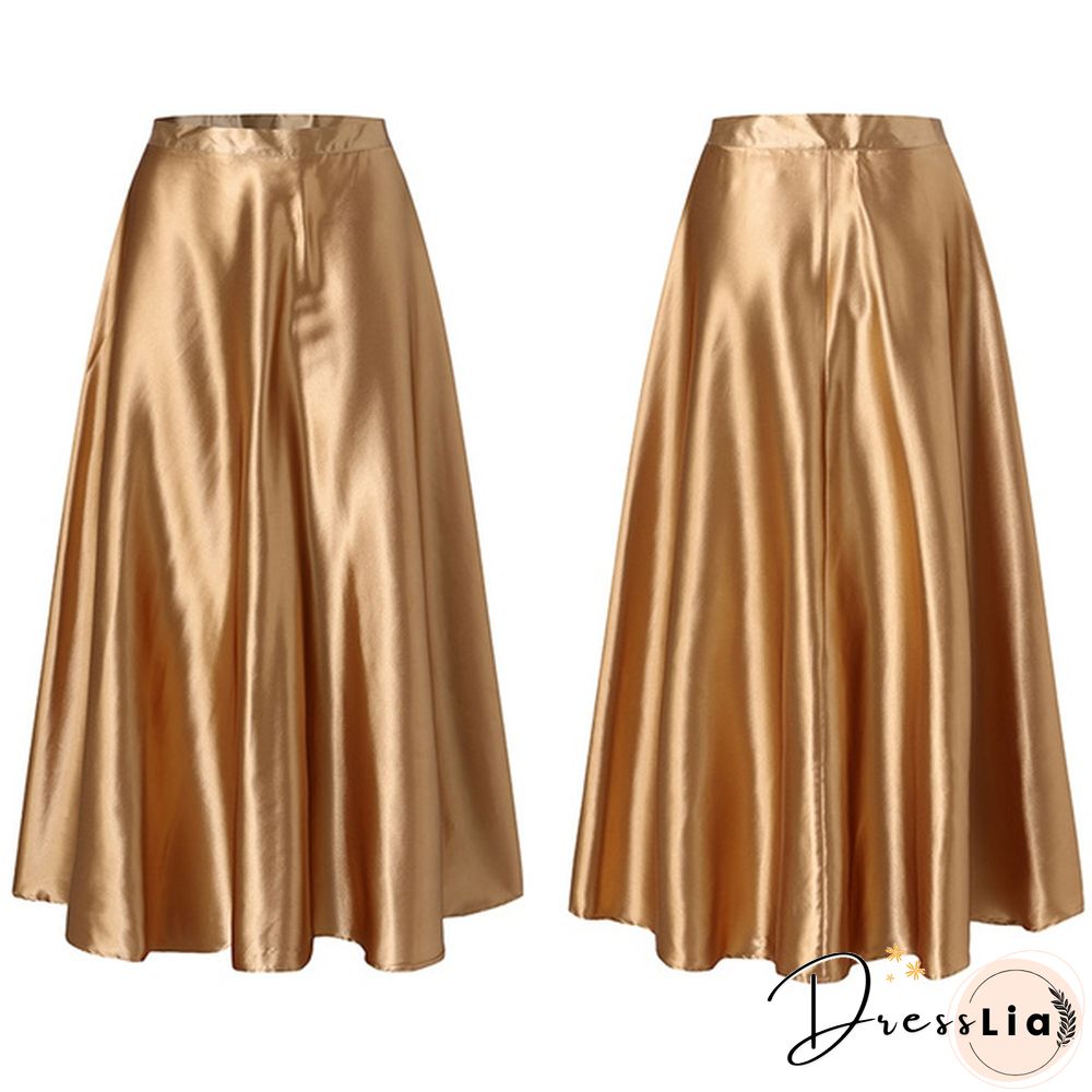 Women Umbrella Long Skirt Swing Dress High Waist Party Elegant Casual A Line Maxi Skirt Plus Size