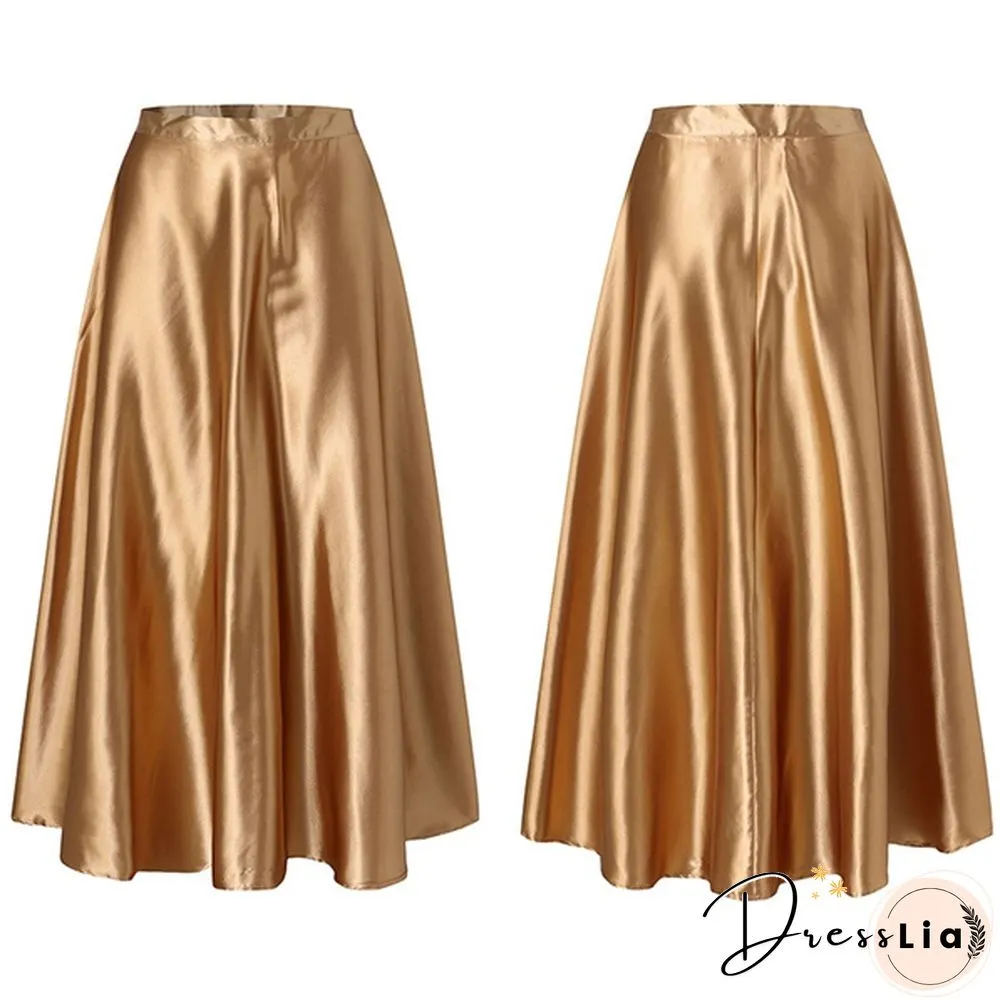 Women Umbrella Long Skirt Swing Dress High Waist Party Elegant Casual A Line Maxi Skirt Plus Size