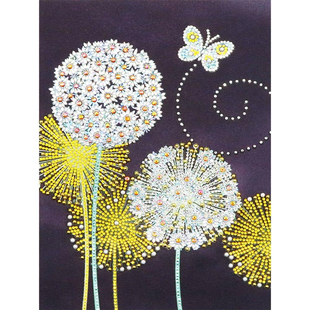 Partial Special Shaped Diamond Painting Dandelion