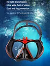 Anti-Fog Goggles Diving Mask Snorkeling Breath Tube Set for Adult (Black M)