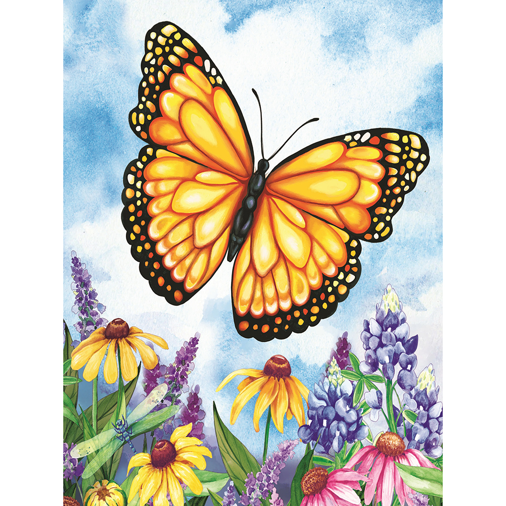 

Flowers and Butterflies - Round Drill Diamond Painting - 30*40CM, 501 Original