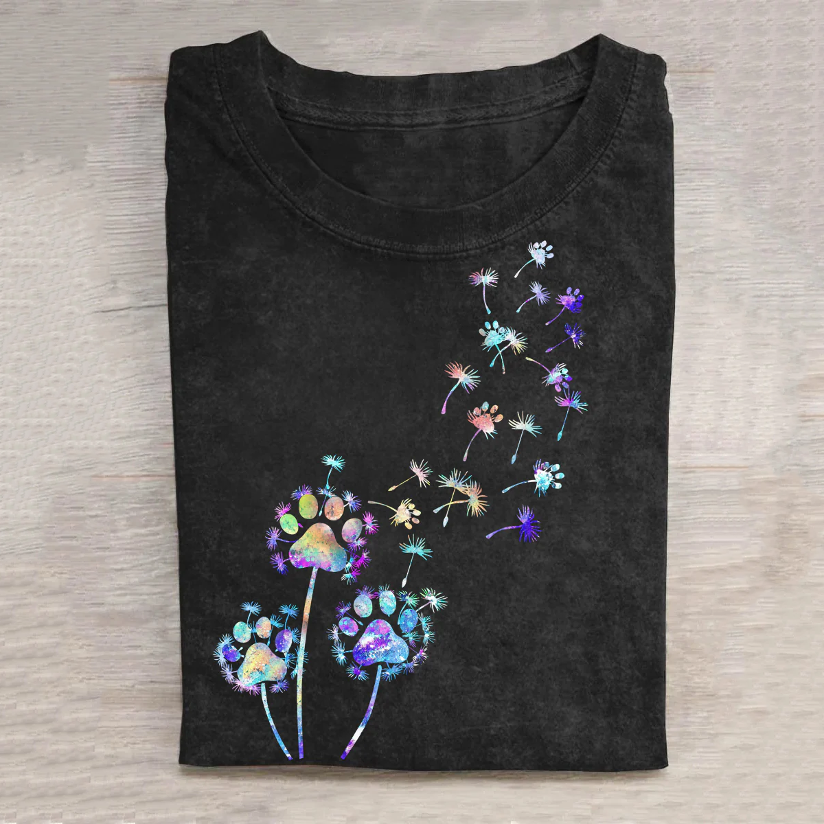 Dog Paw Dandelion Flower T-Shirt