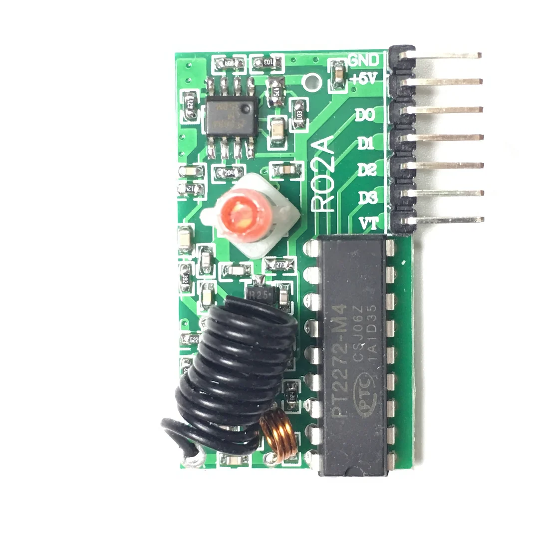 R02A 4 Channel Super Regeneration Decoding Receiver Module 315 433MHz RF Decoding Remote Control Receiver Module