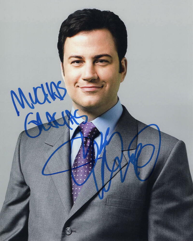 JIMMY KIMMEL SIGNED AUTOGRAPH 8X10 Photo Poster painting - LIVE! THE MAN SHOW, COOL INSCRIPTION!