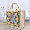 DIY Diamond Painting Linen Waterproof Handbag Shopping Storage Bag Totes Kit(with 2pcs diamond painting)