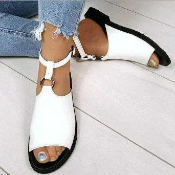 HZSHENGY 2020 Women Flats Summer Beach  Sandals Casual Shoes Woman Party Sexy Peep Toe Gladiator Sandalias Women Slippers