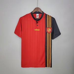 1996 Retro Spain Home Football Shirt 1:1 Thai Quality