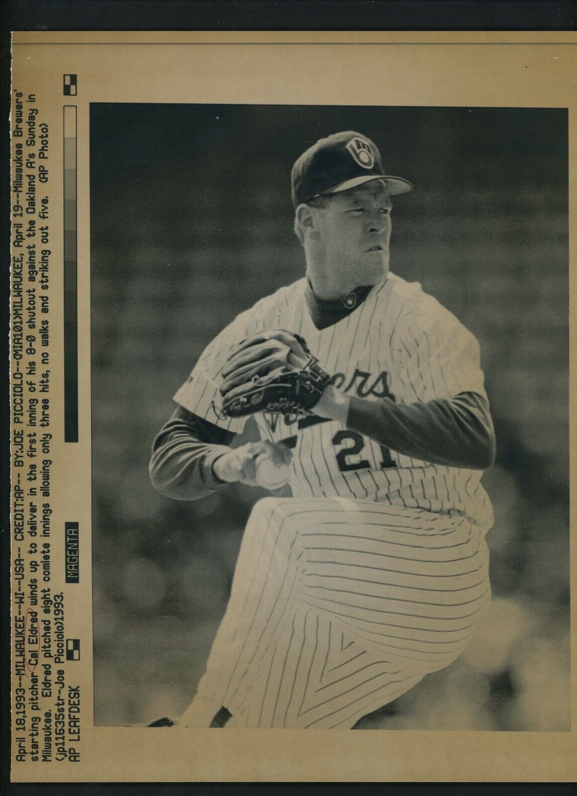 Milwaukee Brewers LOT of TEN Press Photo Poster paintings 1976 1977 1989-93 Sheffield Vaughn