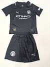Joyfball 2025/2026 Kids Size Manchester City Away Black Football Shirt 1:1 Thai Quality