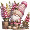 (US Only)Gnome Design DIY Bead Embroidery Kit 40x39cm 9CT Cross Stitch Kit for Home Decor