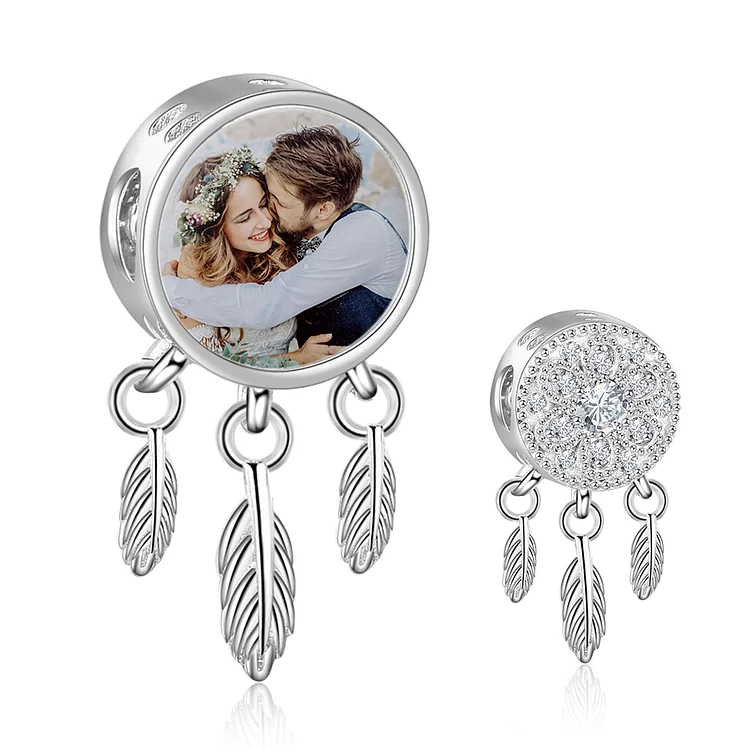 Engraved Photo Charm Dreamcatcher
