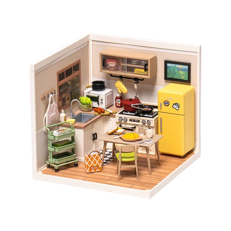 Rolife Happy Meals Kitchen DIY Plastic Miniature House DW008 | Robotime Online
