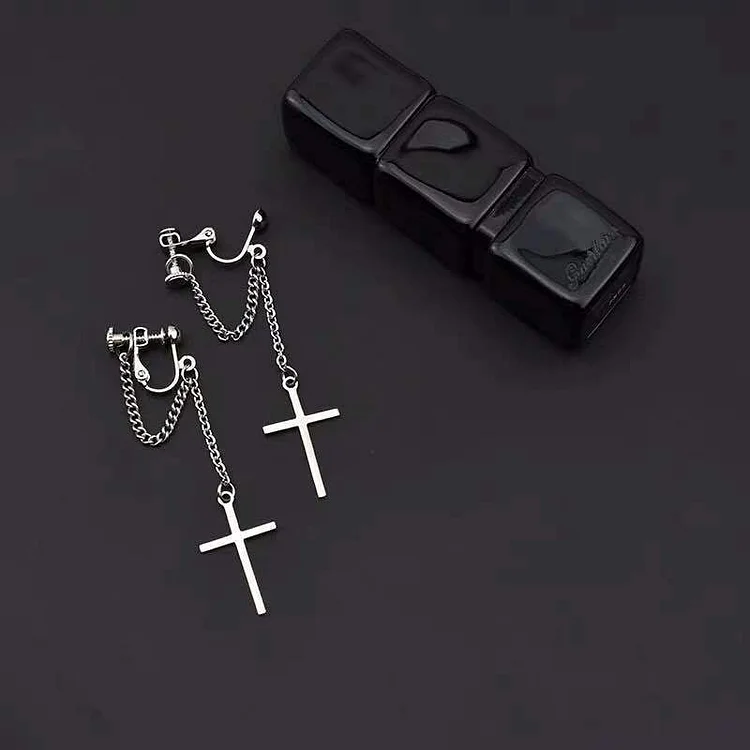 Cross Chains Earrings