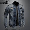 PUMA®2024 Nova jaqueta jeans