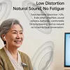 BT 5.4 Lapel-Clip Neckband Earbuds TYPE-C Rechargeable Sound Amplifiers Headphones Lightweigth Hearing Aids Earphones for Sport/Cycling/Travel/Live Streaming/Sleep
