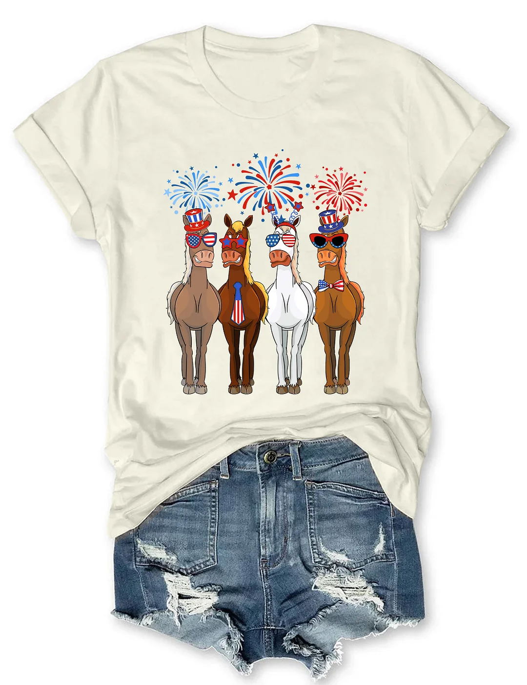 4th Of July Horses T-shirt