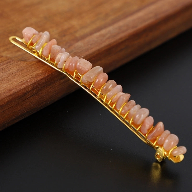 Women’s Retro Geometric Natural Crystal Hair Clip
