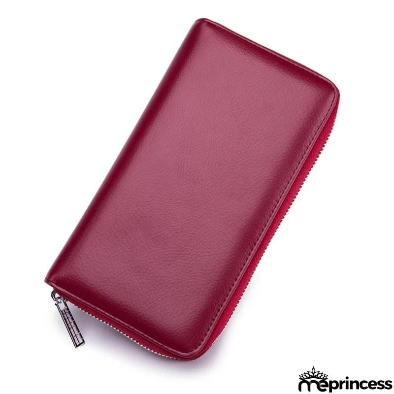 Unisex Multiple Compartment RFID Technology Anti-Scanning Card Slot Currency Wallet